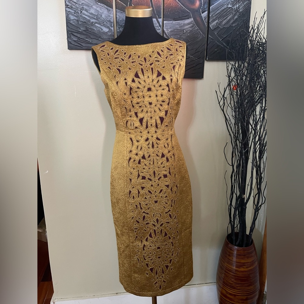 Tory Burch Birdie Embroidered Shimmery Dress